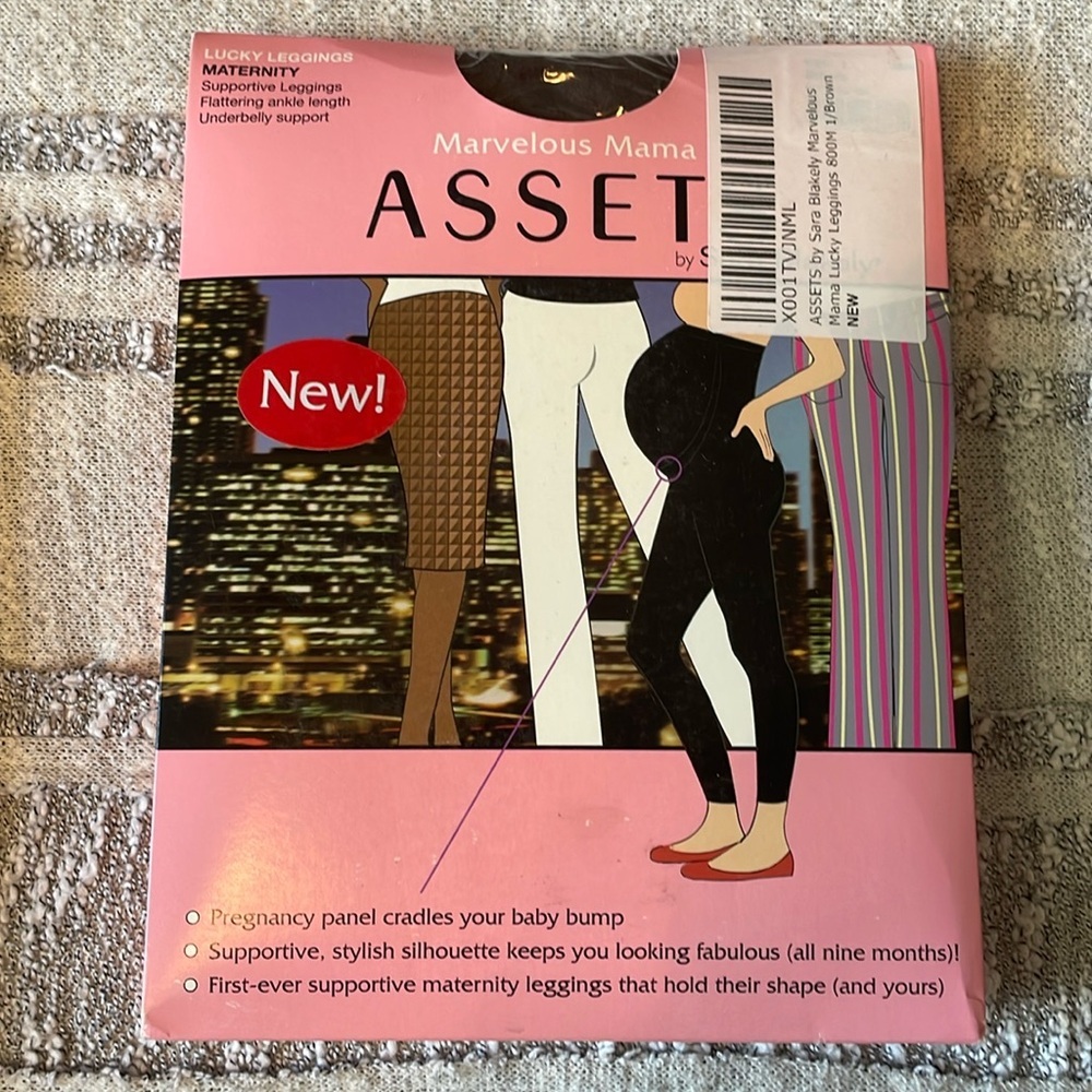 Marvelous Mama Assets by Sara Blakey Lucky Leggings Maternity Brown Sz 1